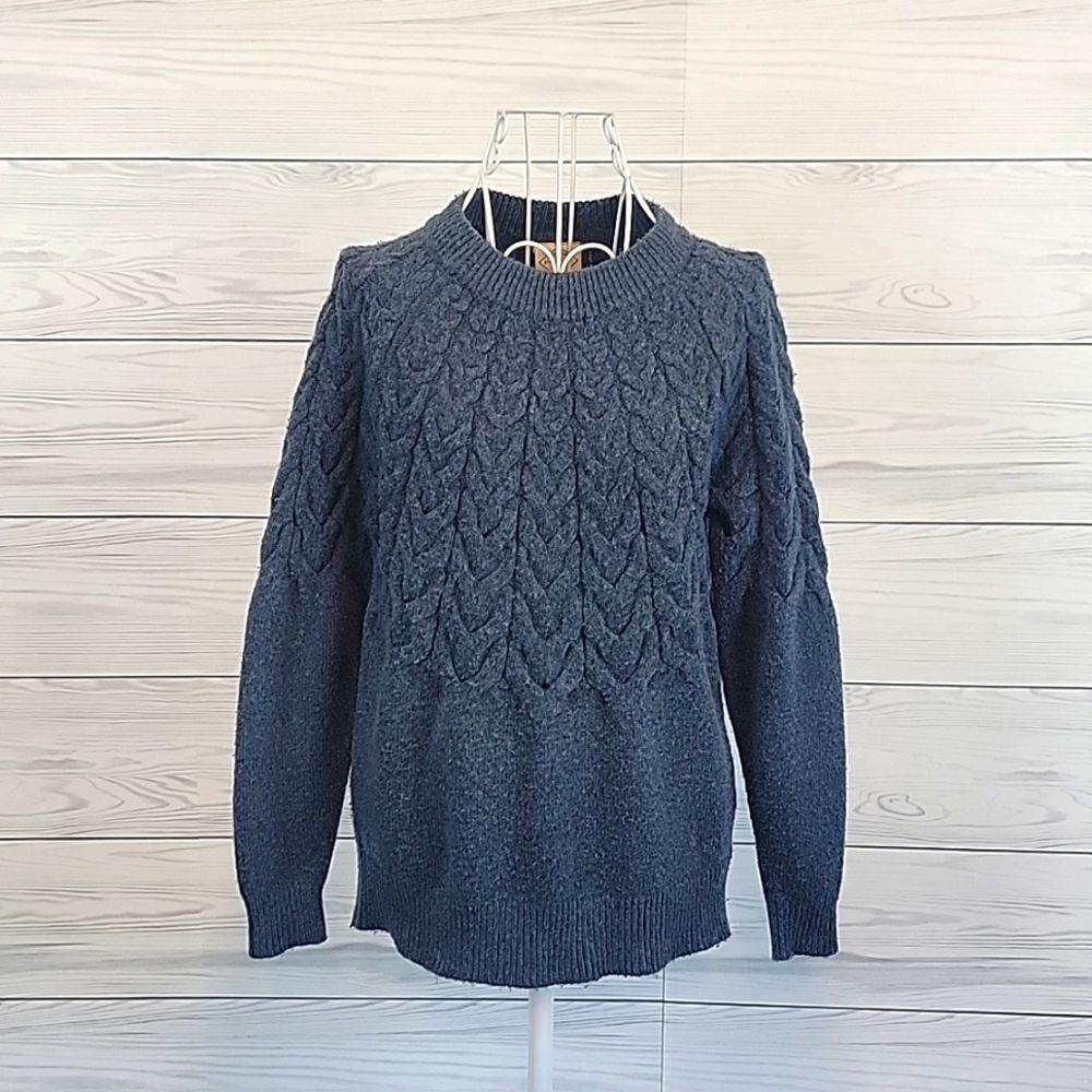 St. John's Bay pullover knit sweater in blue grey Women's Size S